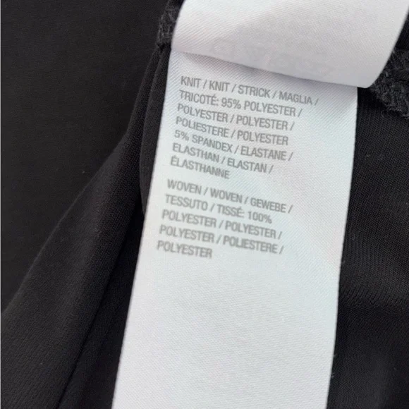 Susan Graver Classic Black Layered Pleated Front Long Sleeve Blouse Size XL - Picture 7 of 7